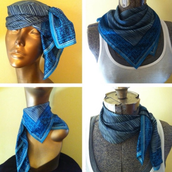 Beautiful Blues VintageVera Versatile Square Scarf - Picture 8 of 10